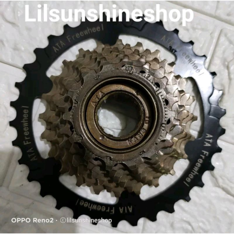 Freewheel Gir Gear Sprocket 7 Speed Megarange ATA KANG DI 14T-34T