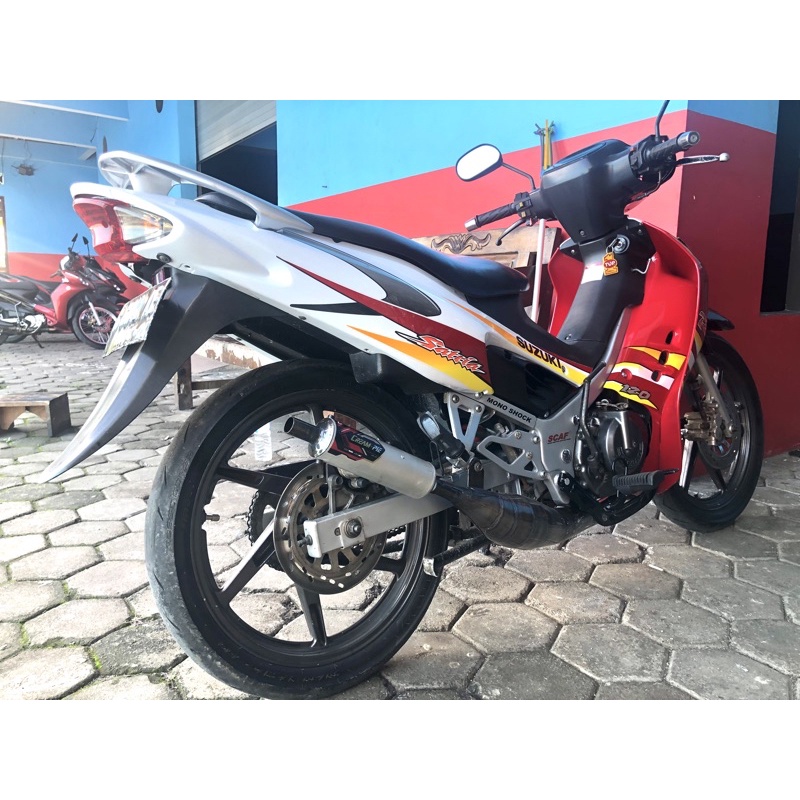 Knalpot creampie ori DOT RZ satria 2tak 120R 120Ru satria hiu satria lumba kolong samping