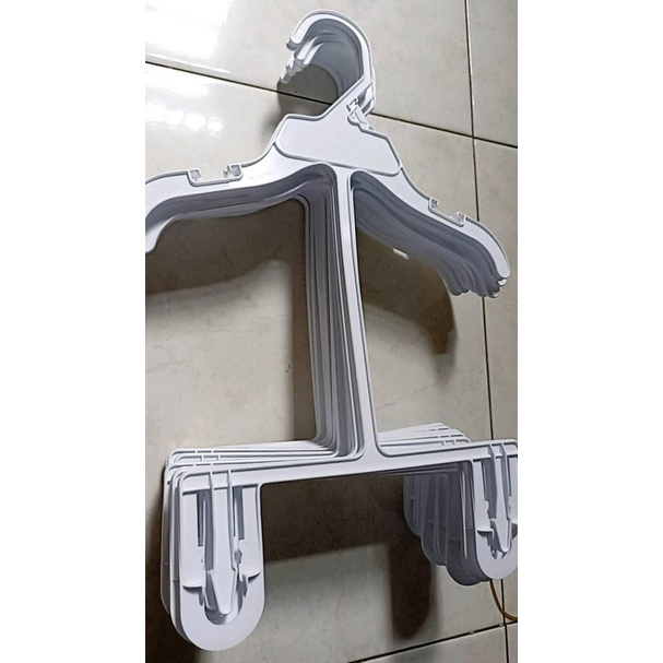 Gantungan Baju Anak / Hanger Setelan Anak / Hanger Baby Display Anak - Putih natural