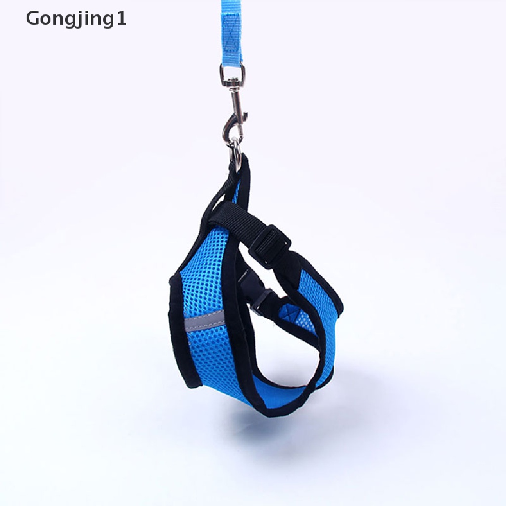 Gongjing1 Set Tali harness Adjustable Untuk Anjing Kecil