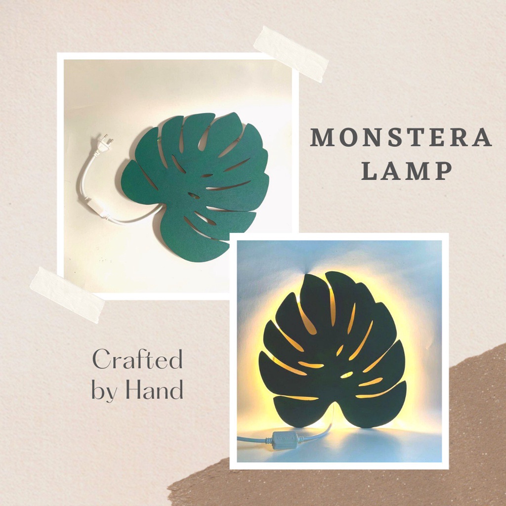 Lampu Tidur LED Karakter/Monstera Lamp/Hiasan Kamar Lampu LED