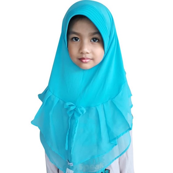 ALIFA MARISKA Jilbab Bergo Kerudung Hijab Pakaian Baju Anak Perempuan Instan Pesta Langsung Pakai Si