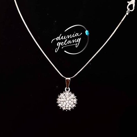 KALUNG TITANIUM SILVER BULAT / KALUNG WANITA PRIA ANAK / KADO SOUVENIR HADIAH ULTAH / DUNIAGELANG.ID