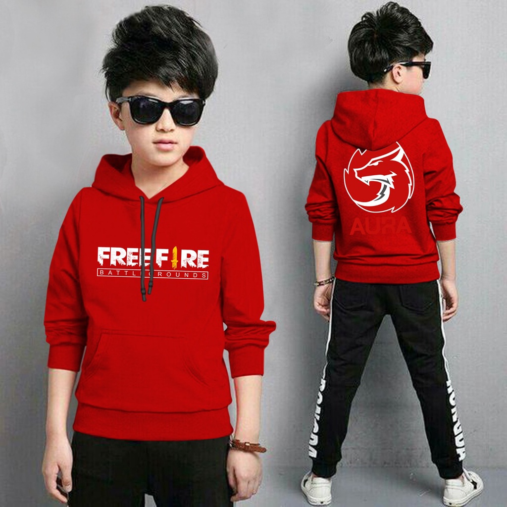 Jaket Anak Laki Laki/Jaket Anak Terbaru/Hoodie Anak Aura Anak Gaming Bahan Fleece Tebal 4-11 TAHUN