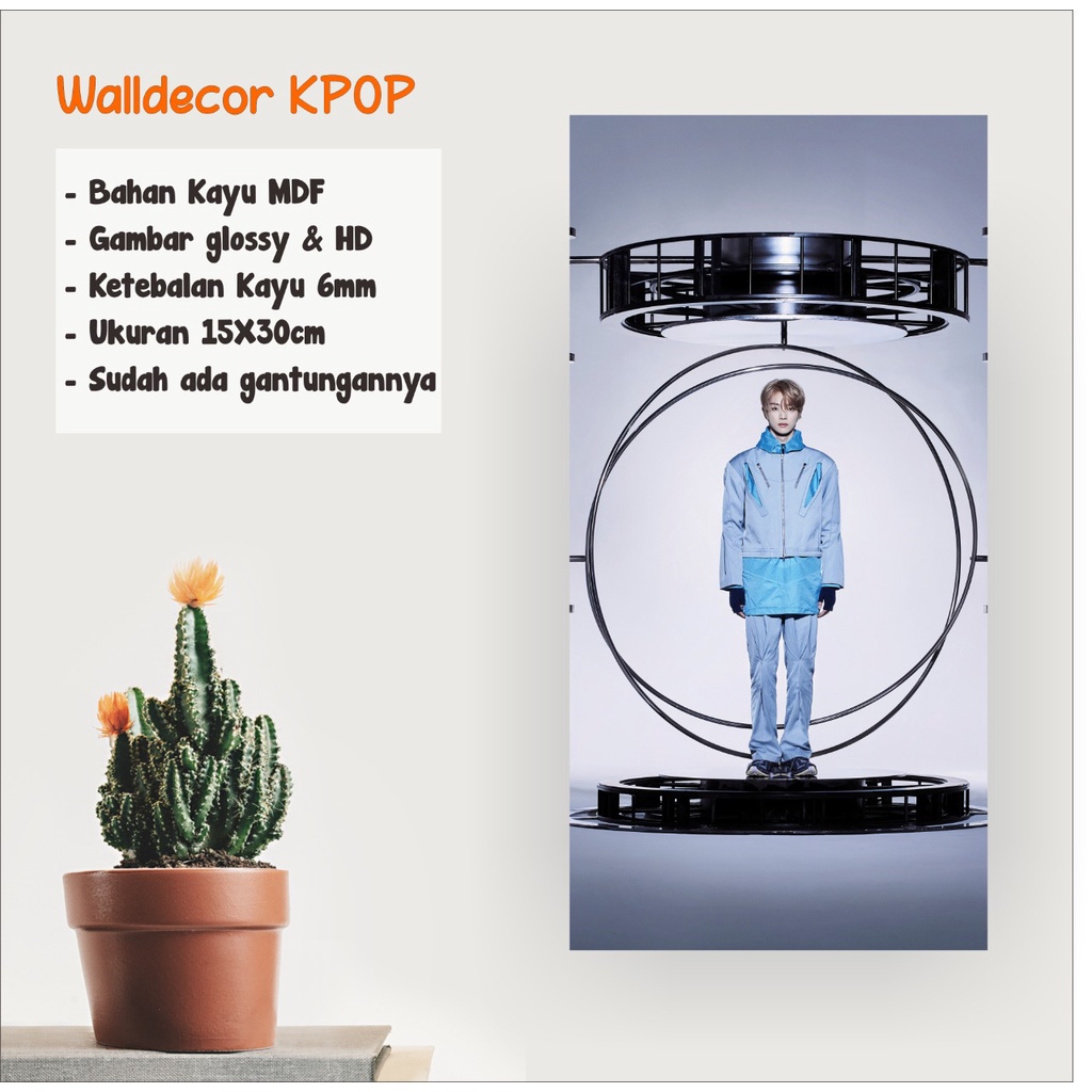 WALLDECOR NCT 2021 SUNGCHAN UKURAN 15X30 CM WALL DECOR POSTER KAYU HIASAN DINDING KPOP