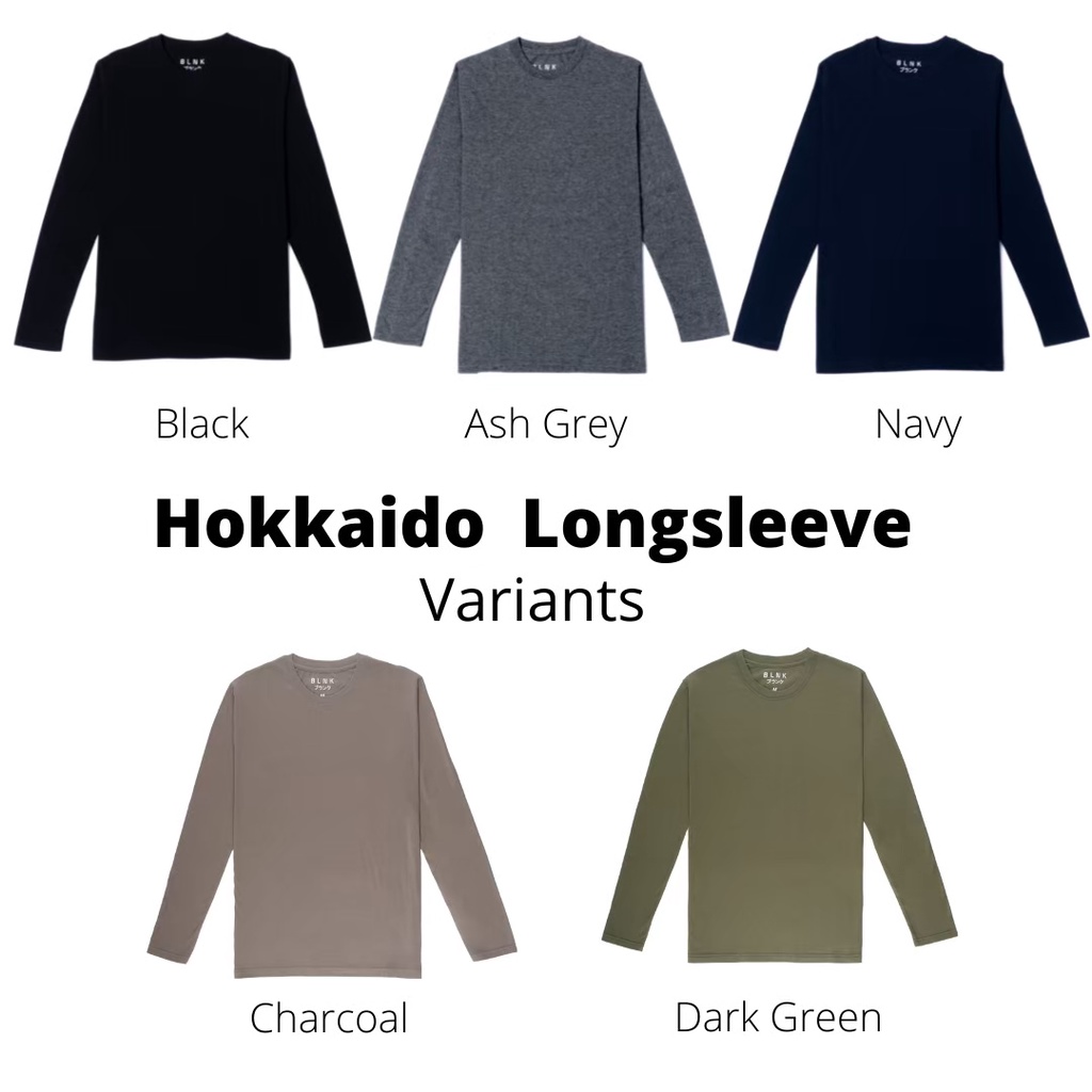 HOKKAIDO LONGSLEEVE - Kaos Polos Pria Lengan Panjang in NAVY BLUE (Biru Tua / Dongker)