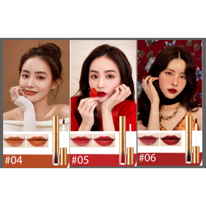 LAMEILA Lip Glaze gold Lipstik Pelembab Tahan Lama Lip Gloss Pewarna Bibir Cair Pelembab Lipstik LA013 1021