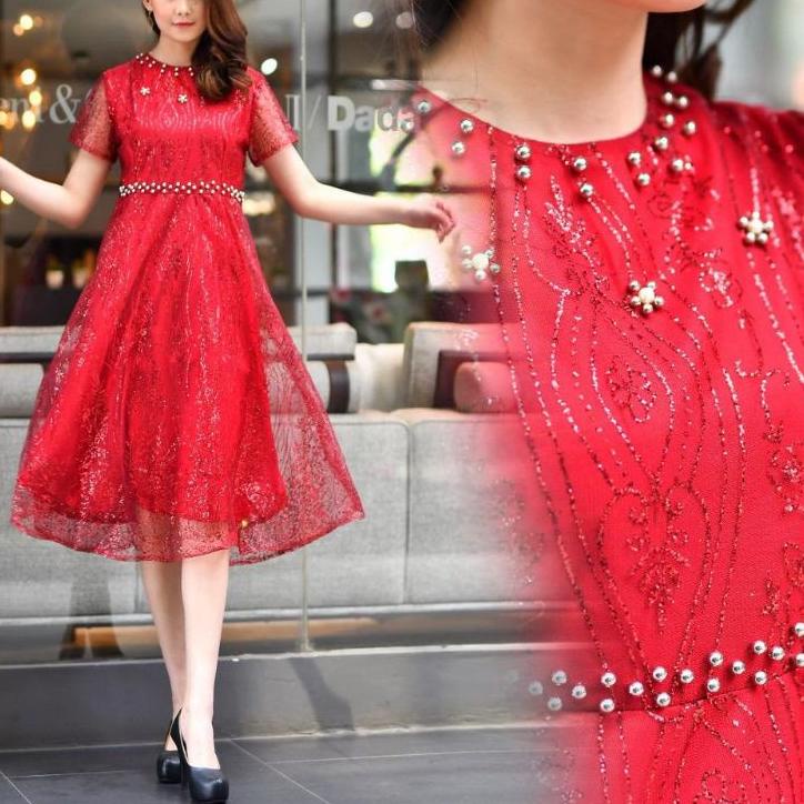 한국  DRESS NATAL TER / DRESS PESTA / DRESS WANITA KEKINIAN 2021 / DRESS KOREA / DRESS GEREJA / DRESS 