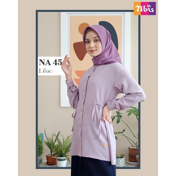 NIBRAS NA 45 LILAC TERBARU BEST SELLER CANTIK SIMPLE DEWASA MURAH DRESS ATASAN CASUAL