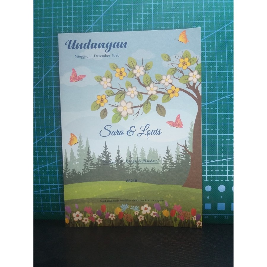 

Undangan Pernikahan Free Plastik + file setting Blangko ERBA 88210