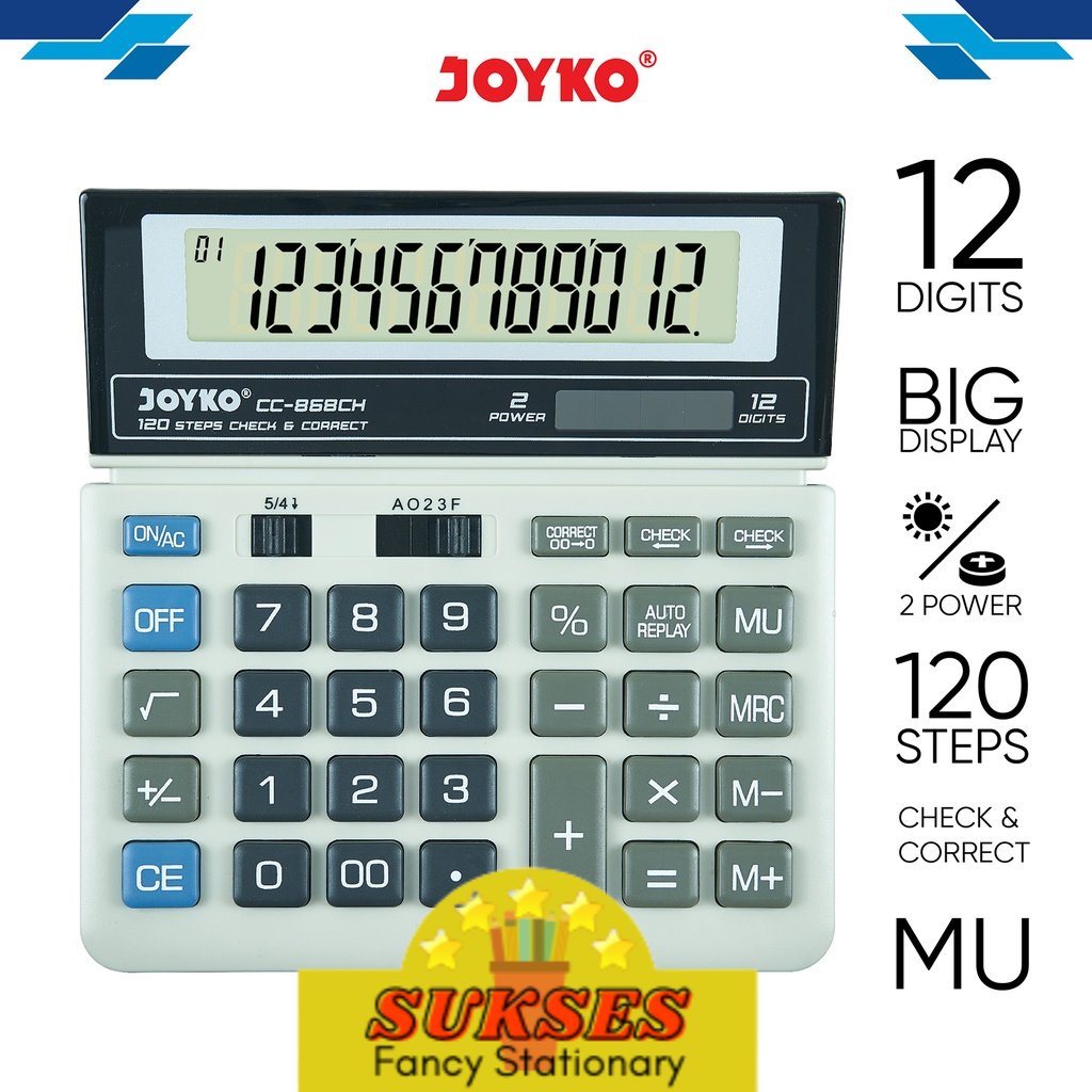 

Calculator Kalkulator Joyko CC-868CH 12 Digits Check Correct