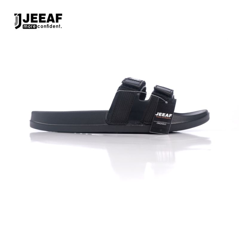 SANDAL SLOP HITAM PRIA JEEAF ORIGINAL SENDAL SLIP ON SANDAL PRIA JF - KR-JF KR-02 hitam