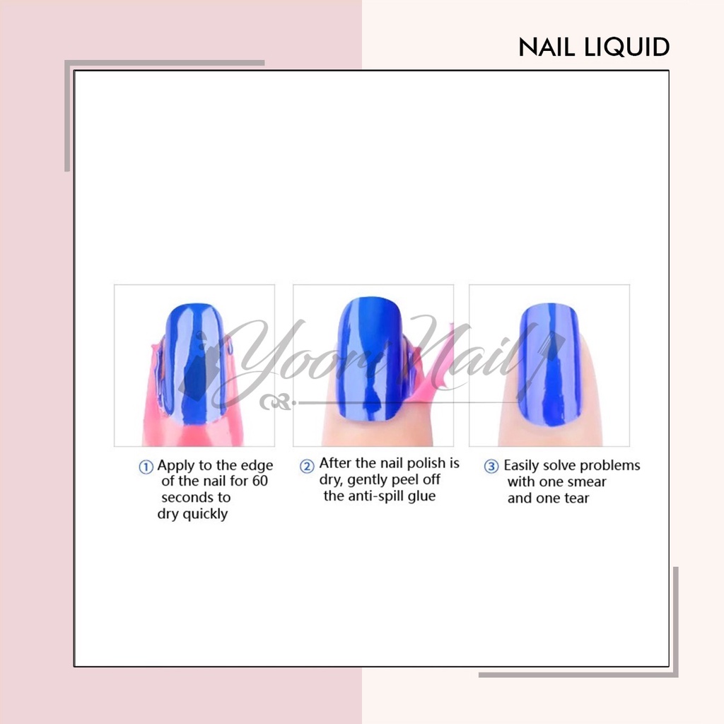 Nail liquid tape nail art pelindung pinggiran kuku peel off