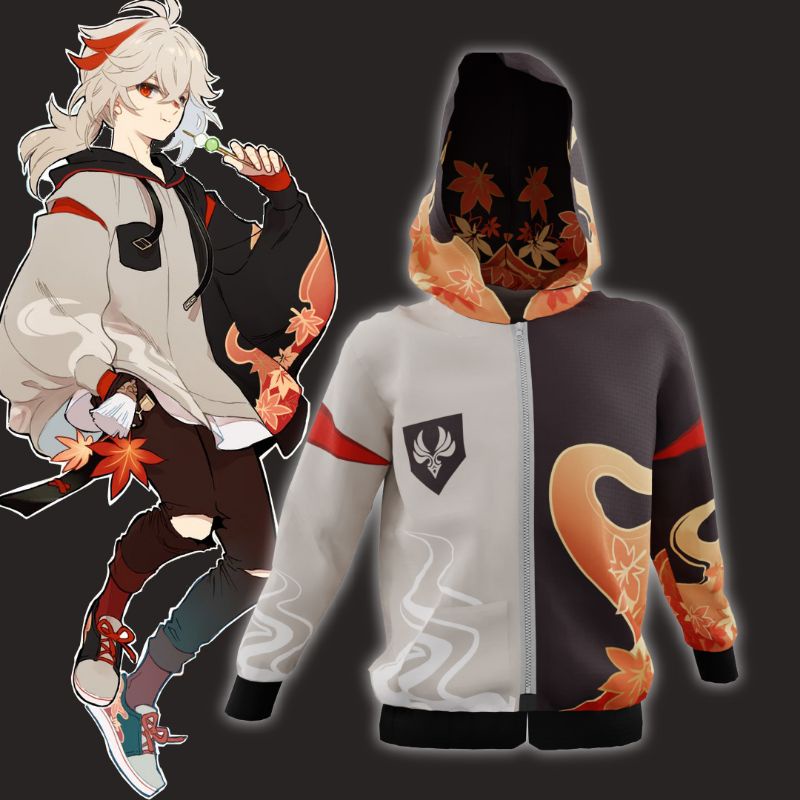 Kazuha Casual Jaket Hoodie Genshin Impact Shopee Indonesia