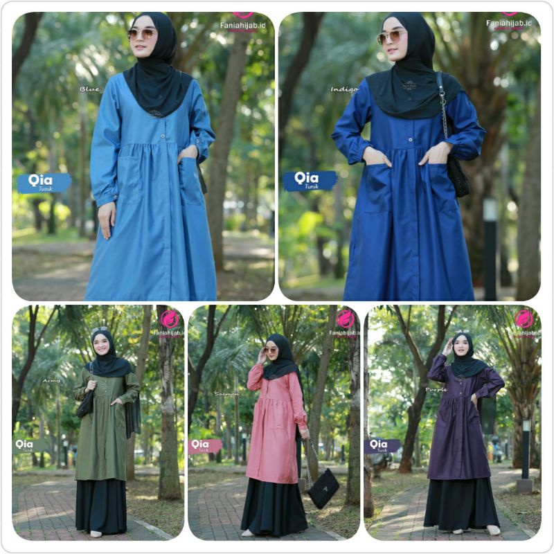 Kemeja Atasan Tunik Qia Series By Fania Hijab