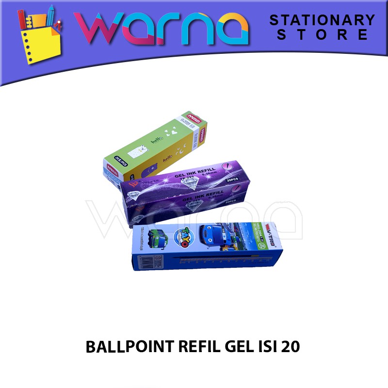 

PEN PULPEN BOLPEN BALLPOINT REFIL ISI GEL ISI 20