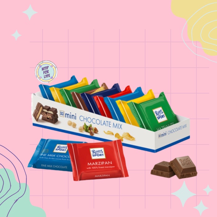 

RITTER SPORT MINI BAR CHOCOLATE MIX 150GR