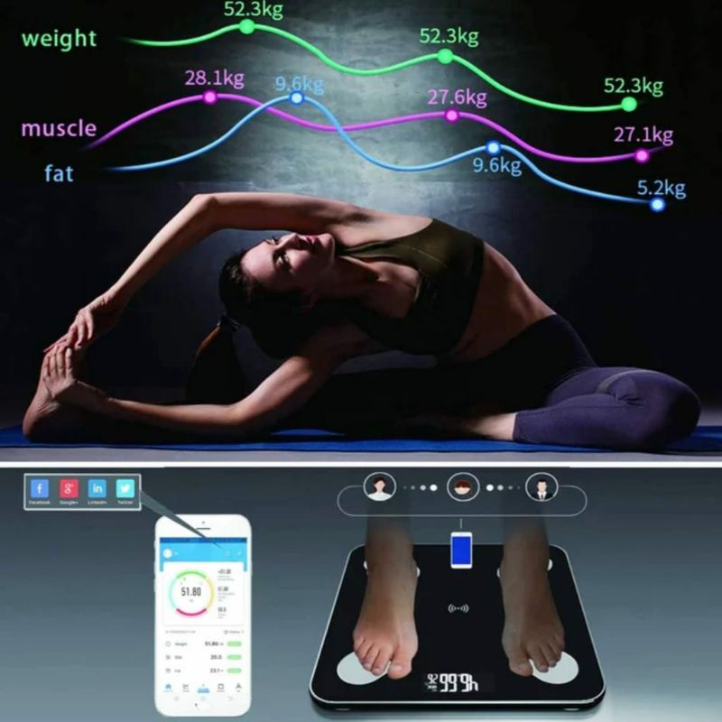 Timbangan Badan Pintar Smart Scale Android bluetooth