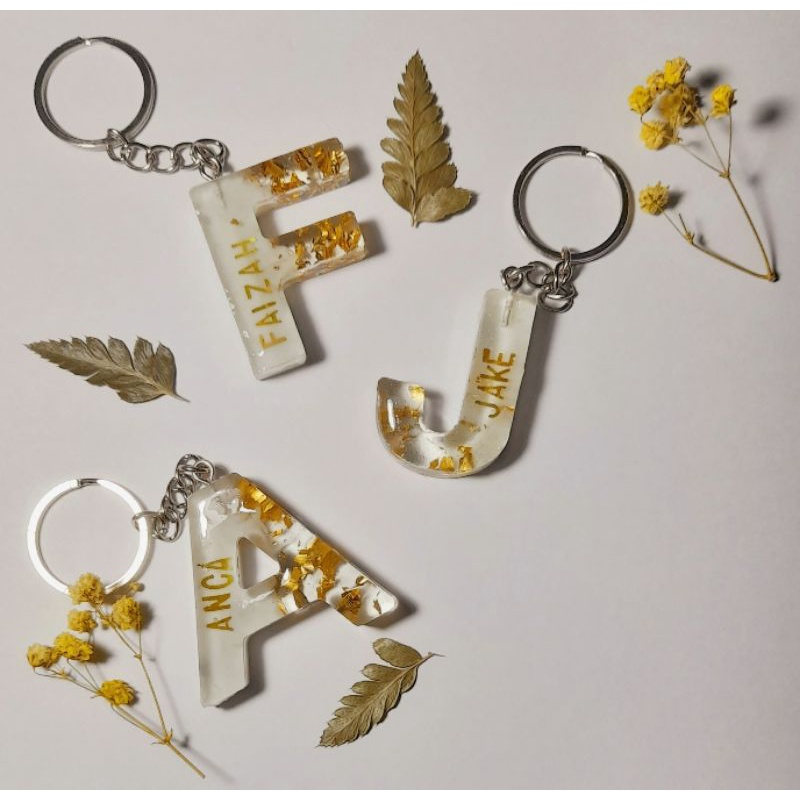 Gantungan kunci/Resin Huruf/Keychain/Keychain resin
