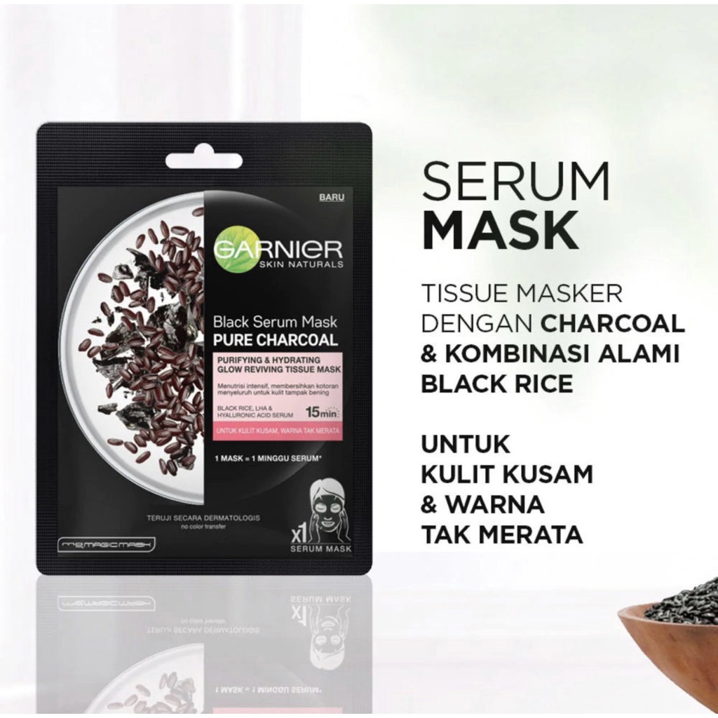 GARNIER Sheets Mask Serum / Hydra Bomb / Bright Up Masker Wajah