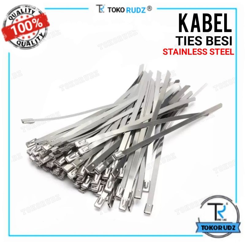 Kabel Ties Tis Tie Tali Besi Stainless Steel Pengikat Pipa Knalpot Klem