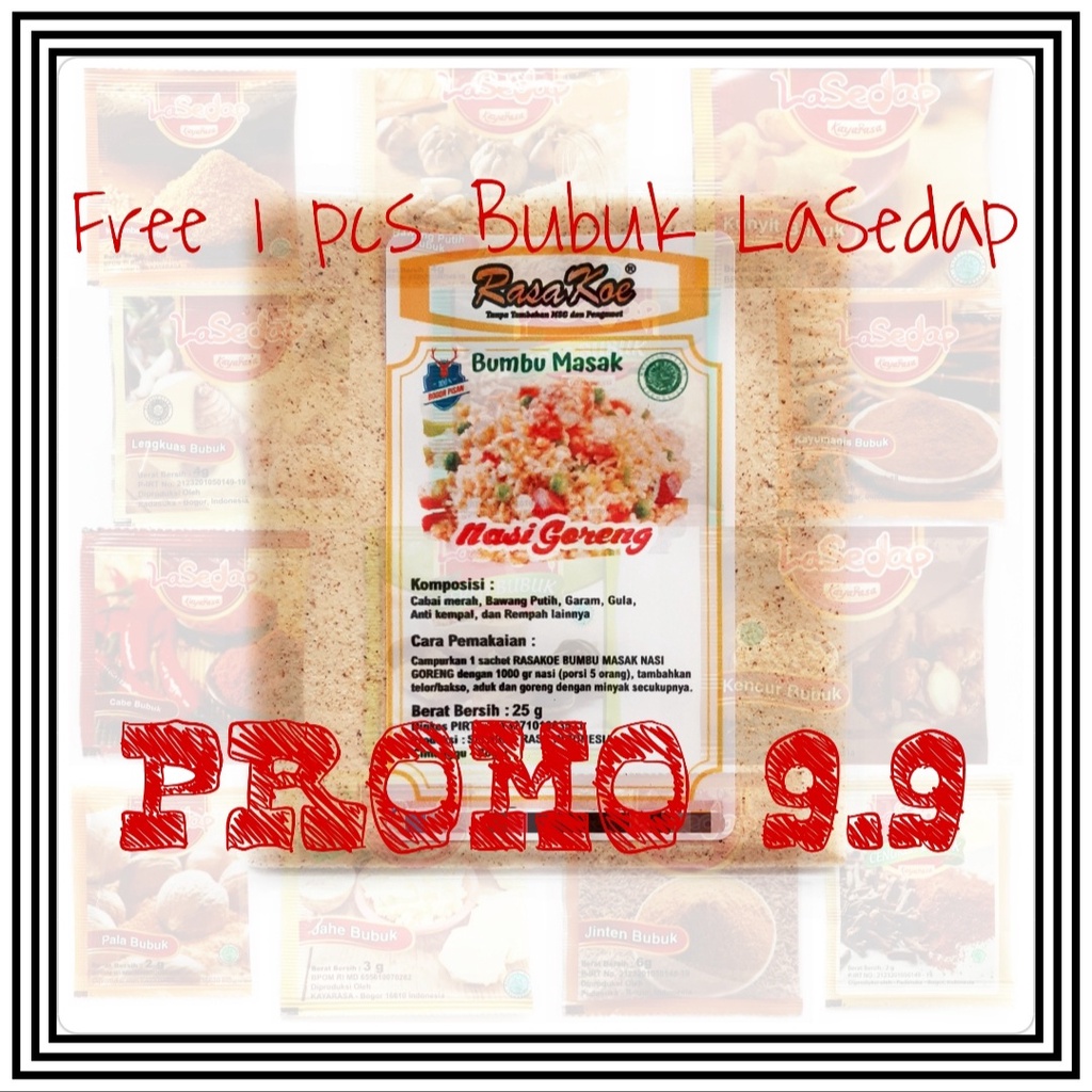 

Rasakoe Bumbu Masak Nasi Goreng Non MSG 25gr