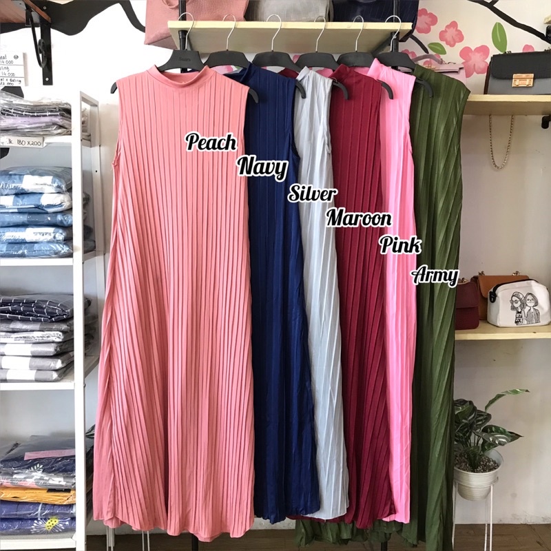 BTC_SOLO01 || INNERY PLISKET PREMIUM || DRESS PLISKET LENGAN KUTUNG || INNERY PLISKET MURAH