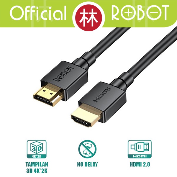 ROBOT RFH03 Kabel HDMI 2.0 Cable High Definition 3D 4K*2K HD 3M Ori