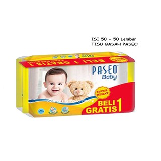 Tisu Basah PASEO Baby Wipes 50s Beli 1 Gratis 1 / Tissue