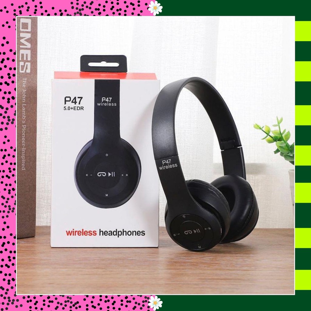 Headphone Bluetooth - Headphone Wireless - Headset Wireless Bluetooth - Headphone Mic - SHOUMI P47