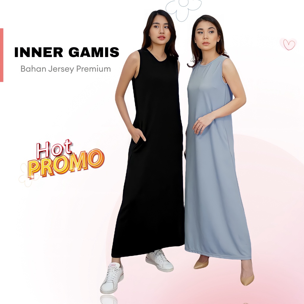 INNER DALEMAN GAMIS / GAMIS MANSET DALAMAN KAFTAN / DALEMAN GAMIS POLOS JERSEY PREMIUM