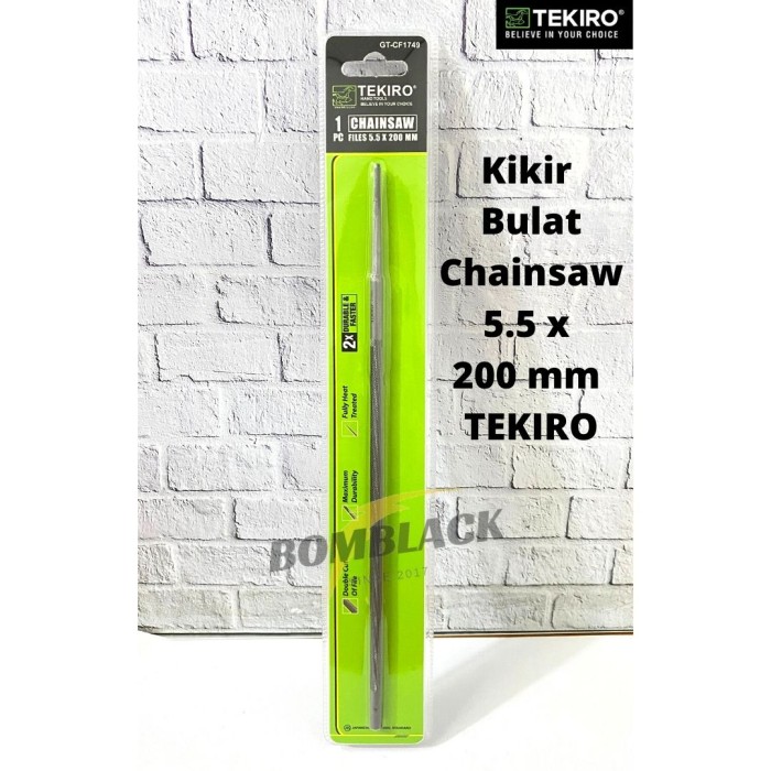 TEKIRO Kikir Gergaji 5,5 x 200mm Kikir Bulat Chainsaw Files 5.5x200 mm