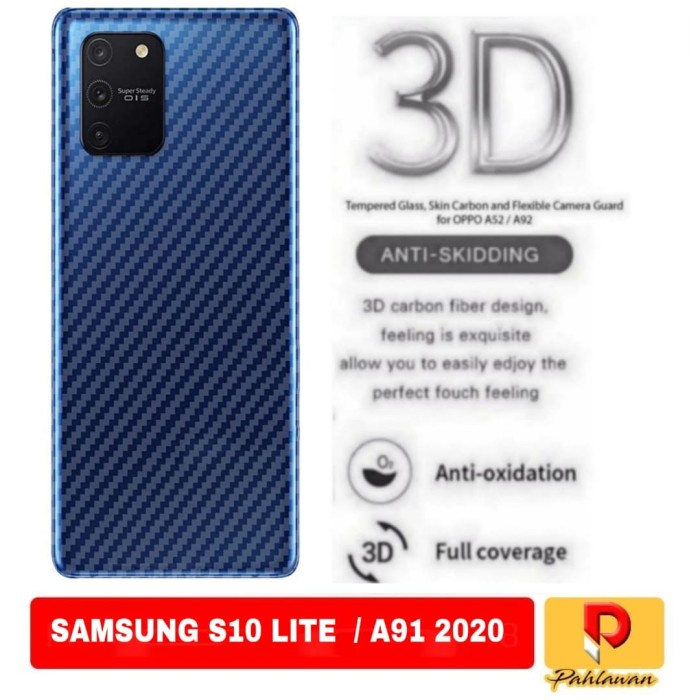 Back Skin Carbon Samsung S10 Lite - Skin Carbon Samsung S10 Lite