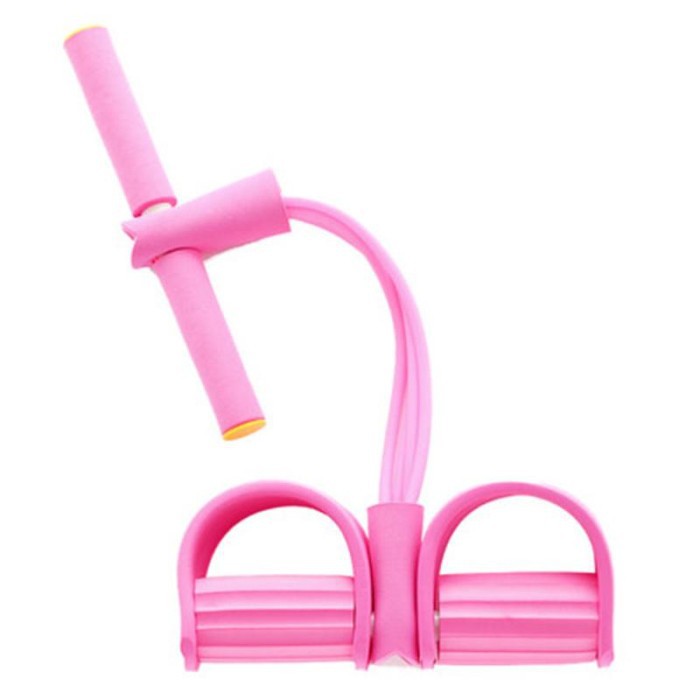 (BOW) Alat Fitness Yoga Pedal Tarik Pengecil Perut Karet Sit-up Olahraga (4R95)