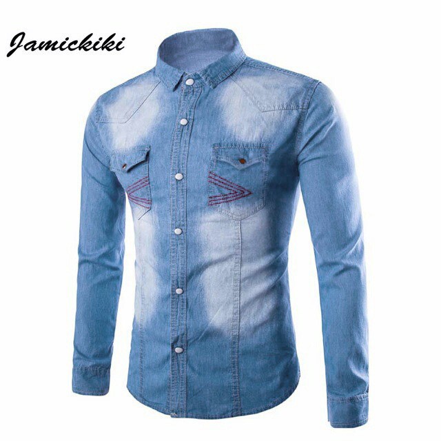 kemeja pria jeans robin 75.000