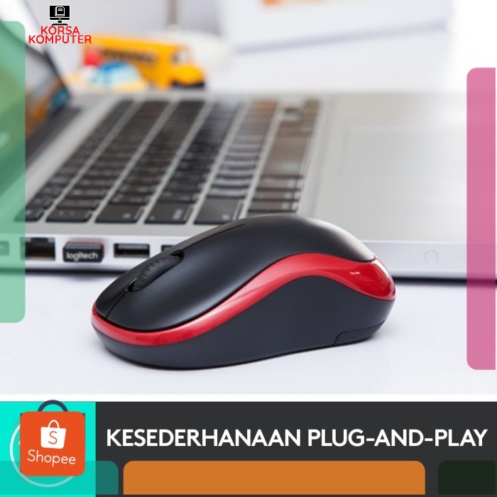 Mouse LOGITECH Wireless M185 Original Mouse Komputer Logitech Wireless M 185 Mouse Komputer Kantor t