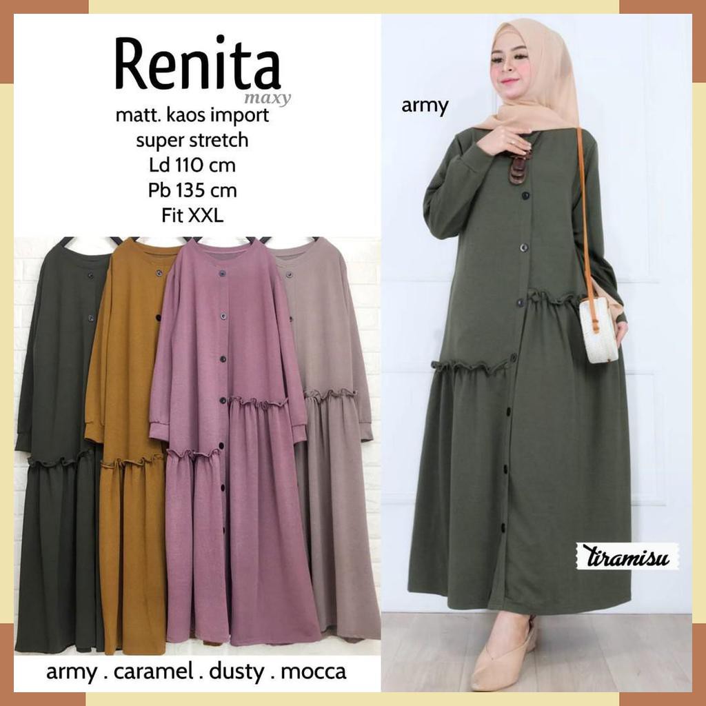 DRESS GAMIS. RENIYA MAXY. FASHION MUSLIM WANITA. BY TIRAMISU