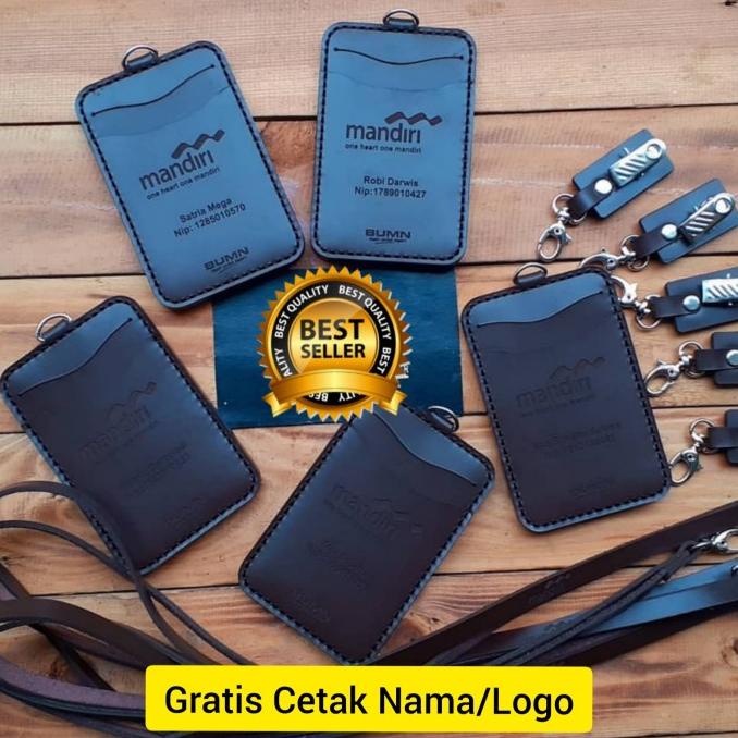 

[[COD]] ID CARD HOLDER KULIT, NAME TAG HOLDER KULIT CUSTOM, GANTUNGAN ID CARD TERUJI Kode 378