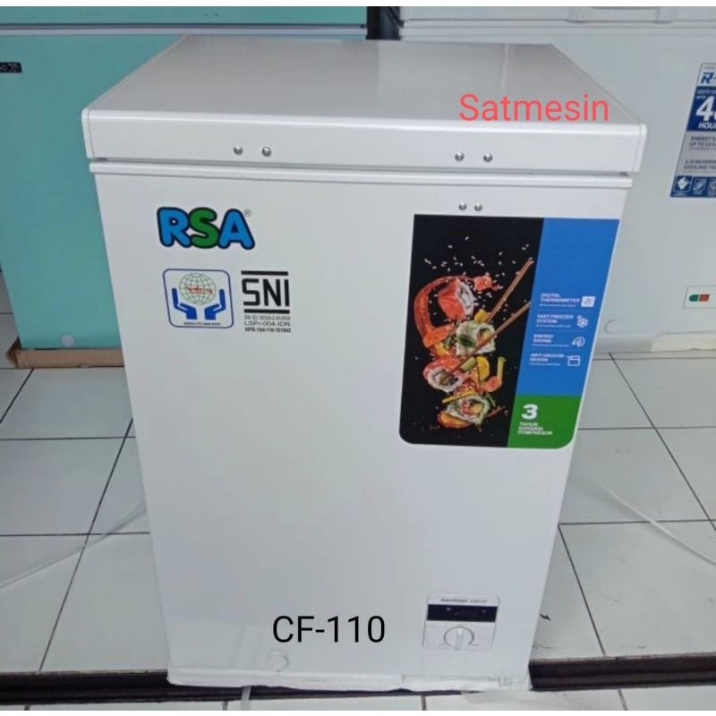 chest freezer box CF-110 RSA kulkas pembeku Frozen food cf 110