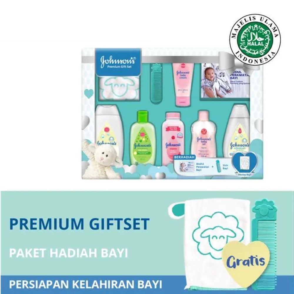 Bisa COD Johnsons Premium Baby Gift Set - Gift Pack Hadiah Bayi - Kado Hadiah Persiapan Lahiran