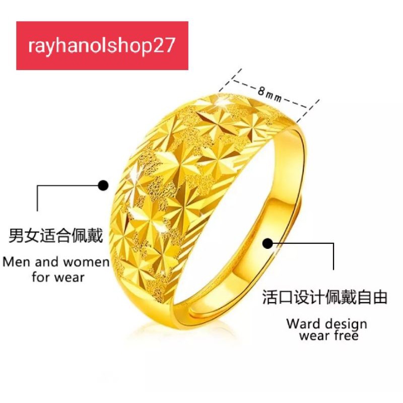 [ Koleksi Taobao ] Cincin klasik lapis emas pria wanita