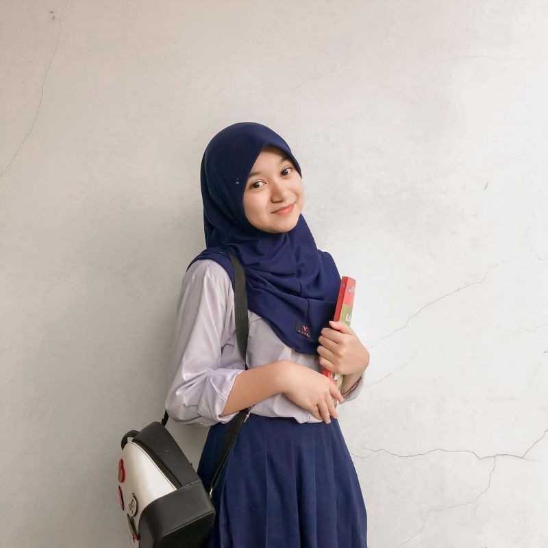 12.12 DISKON ✅ [ NAVY] NAVI/NAFI KERUDUNG JILBAB ORIGINAL VILORA LOVE / AZAZZNA SERUT SEKOLAH UKURAN