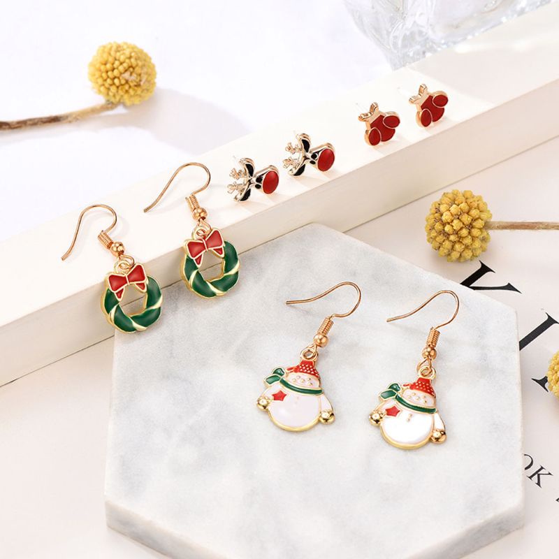 SIY  9 Pairs Women Christmas Earring Studs Christmas Gifts for Girls Holiday Jewelry