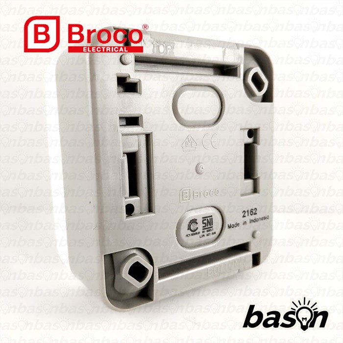 Broco Atlantic 2162 Double Switch 10A 250V - Outbow 2 Gang IP44