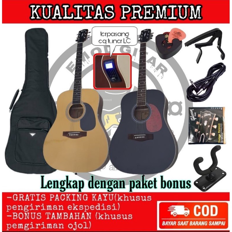 gitar akustik elektrik cort AD810E EQ TUNER LC custom kualitas PREMIUM