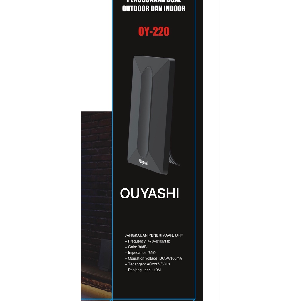 OUYASHI  Antena 2 tv digital luar dalam indoor outdoor