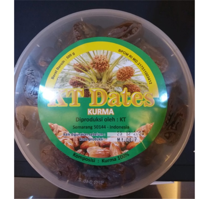 Kurma KT Dates Hijau Toples 500gr