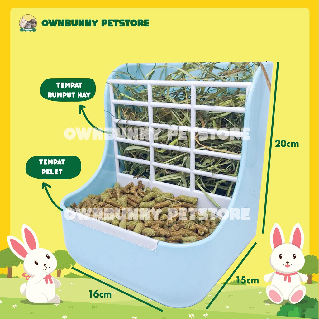 TEMPAT MAKAN KELINCI HAY RACK BOWL MEDIUM