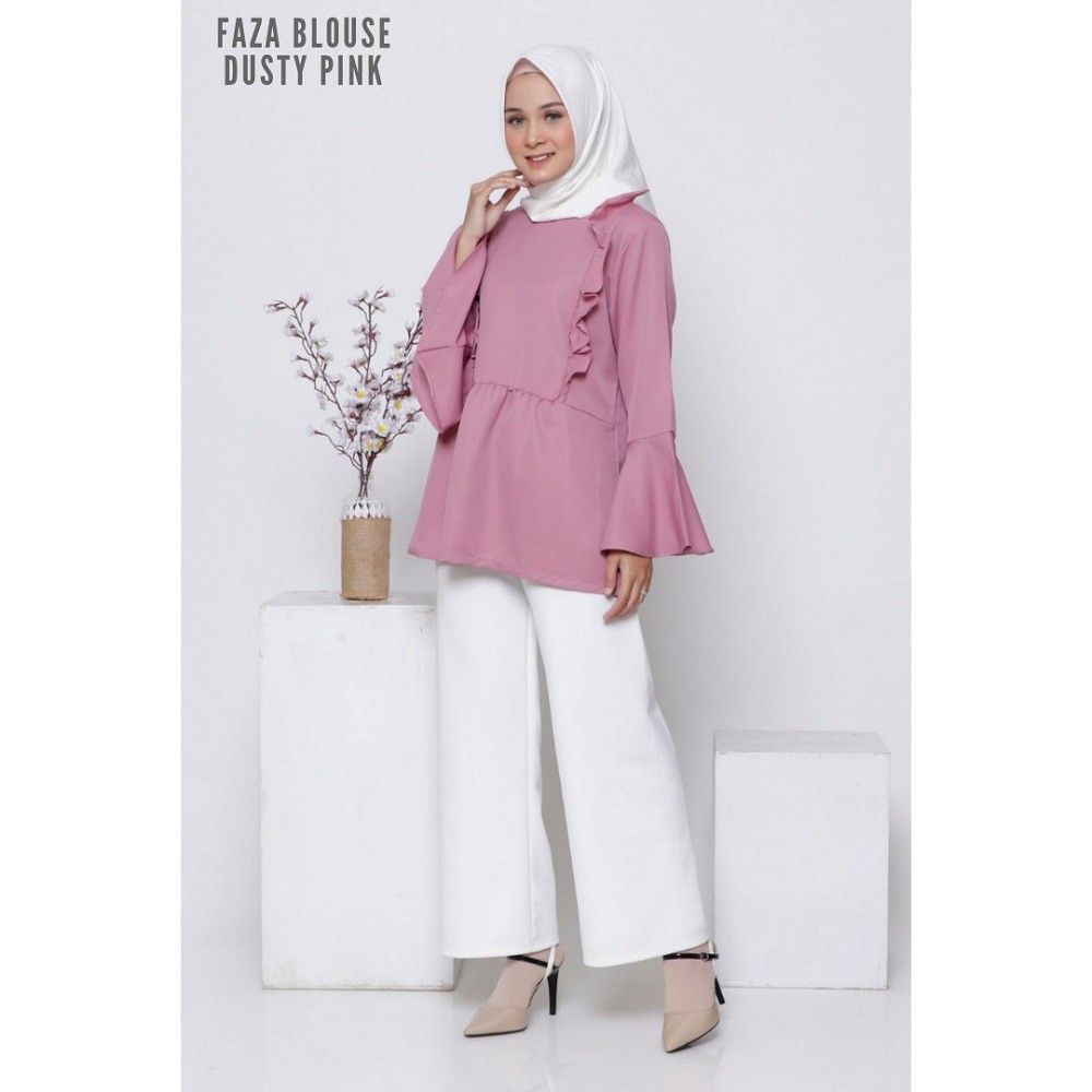 Faza Blouse Baju  Atasan  Wanita Muslim  by FEMINE Shopee  