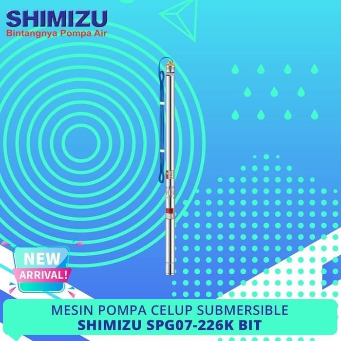 TERBAIK SHIMIZU POMPA CELUP SUMUR DALAM SUBMERSIBLE SPG07-226K BIT